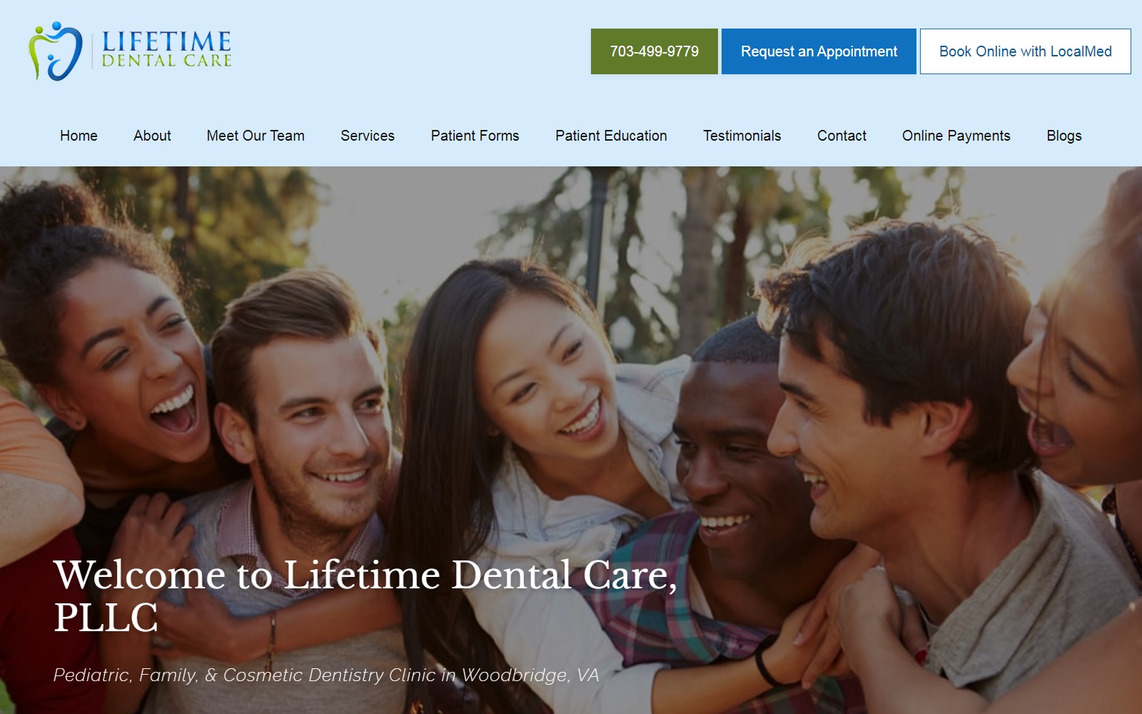 lifetimedentalcareva.com screenshot