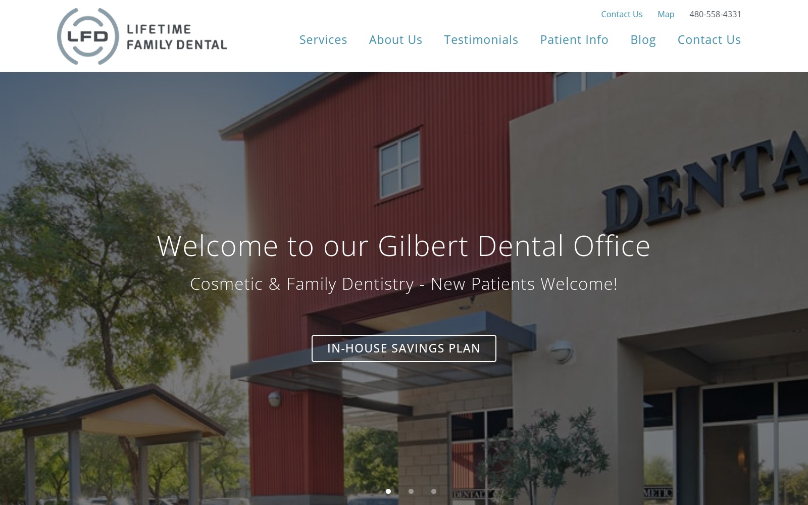 lifetimefamilydental.com screenshot