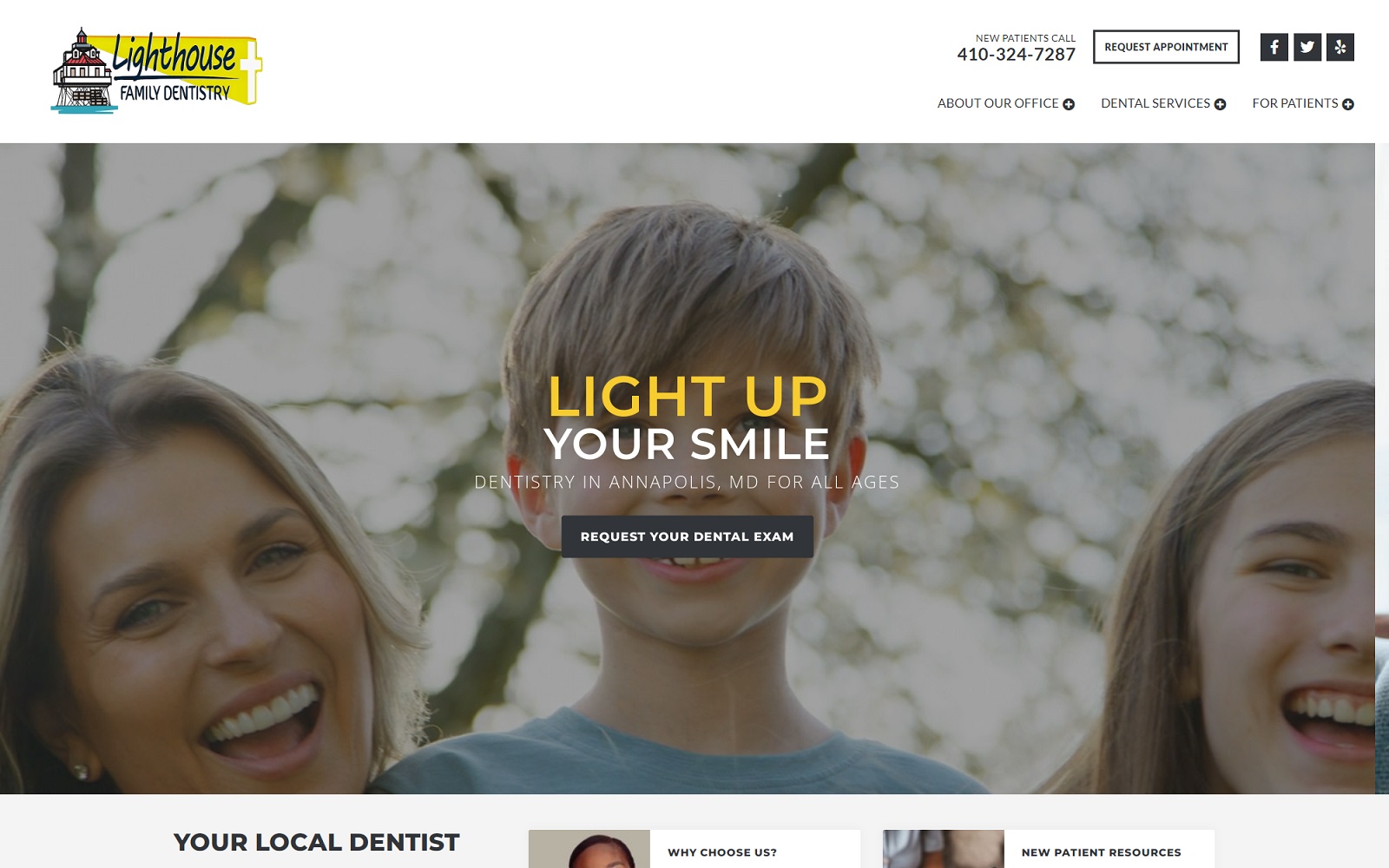 lighthousefamilydentistry.com screenshot