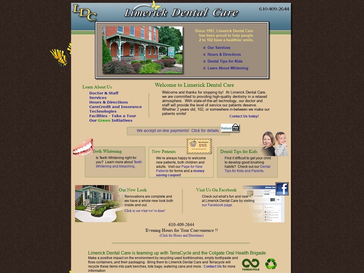 Limerick Dental Care Website Screenshot from limerickdentalcare.com