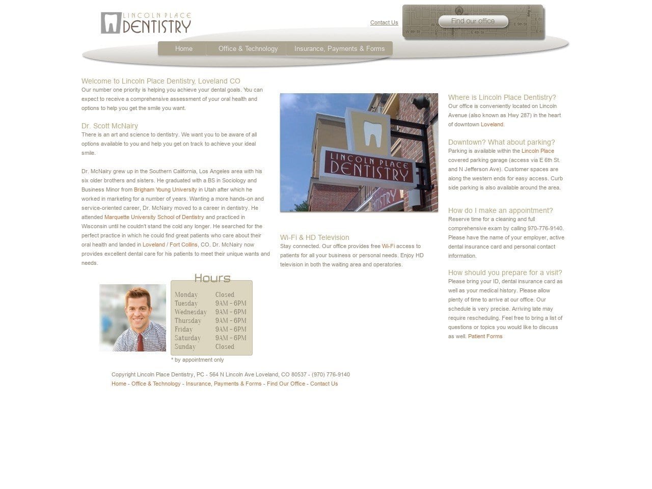 Lincoln Place Dentistry PC Website Screenshot from lincolnplacedentistry.com