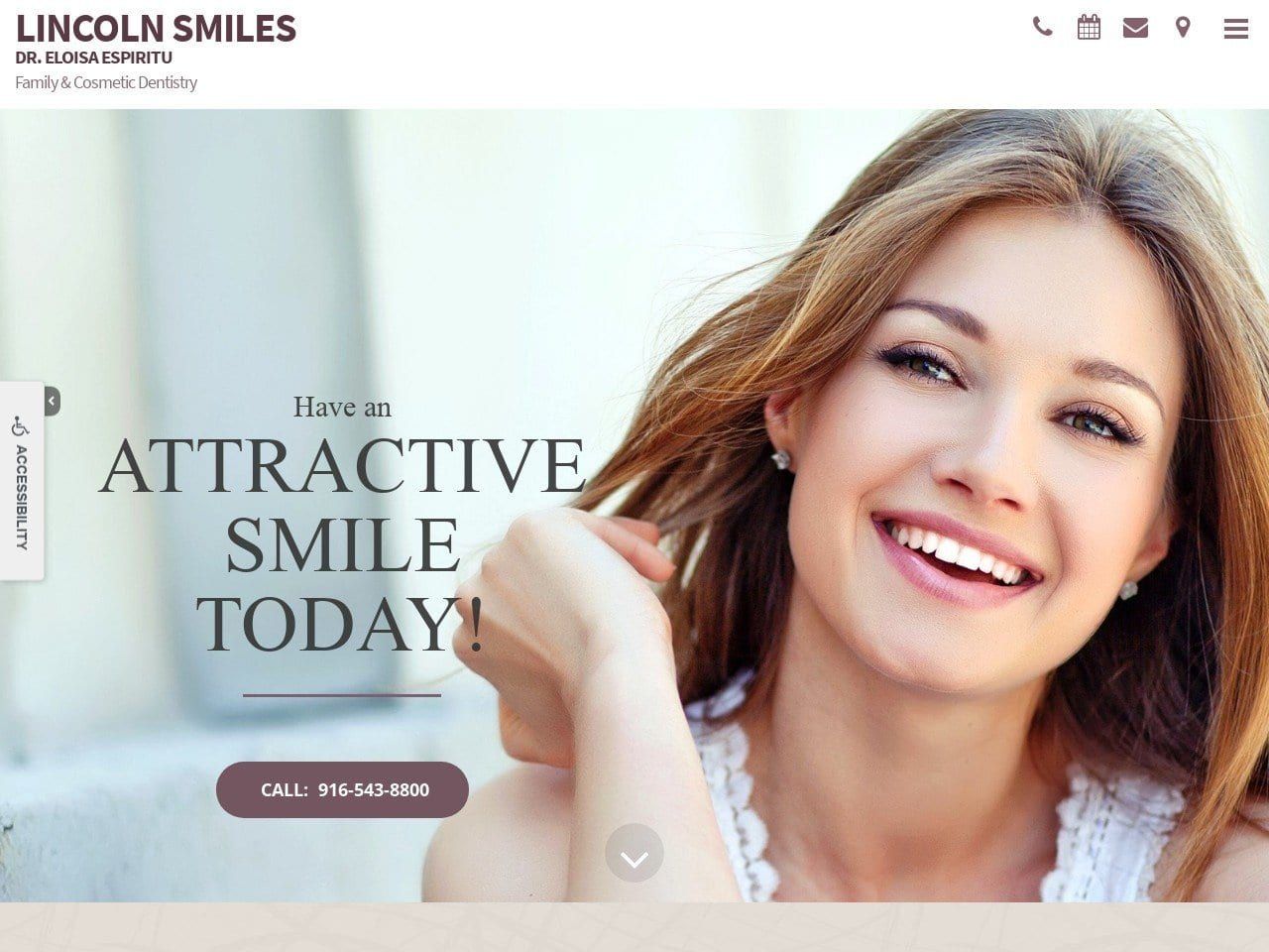 Lincoln Smiles Dental Website Screenshot from lincolnsmilesdental.com