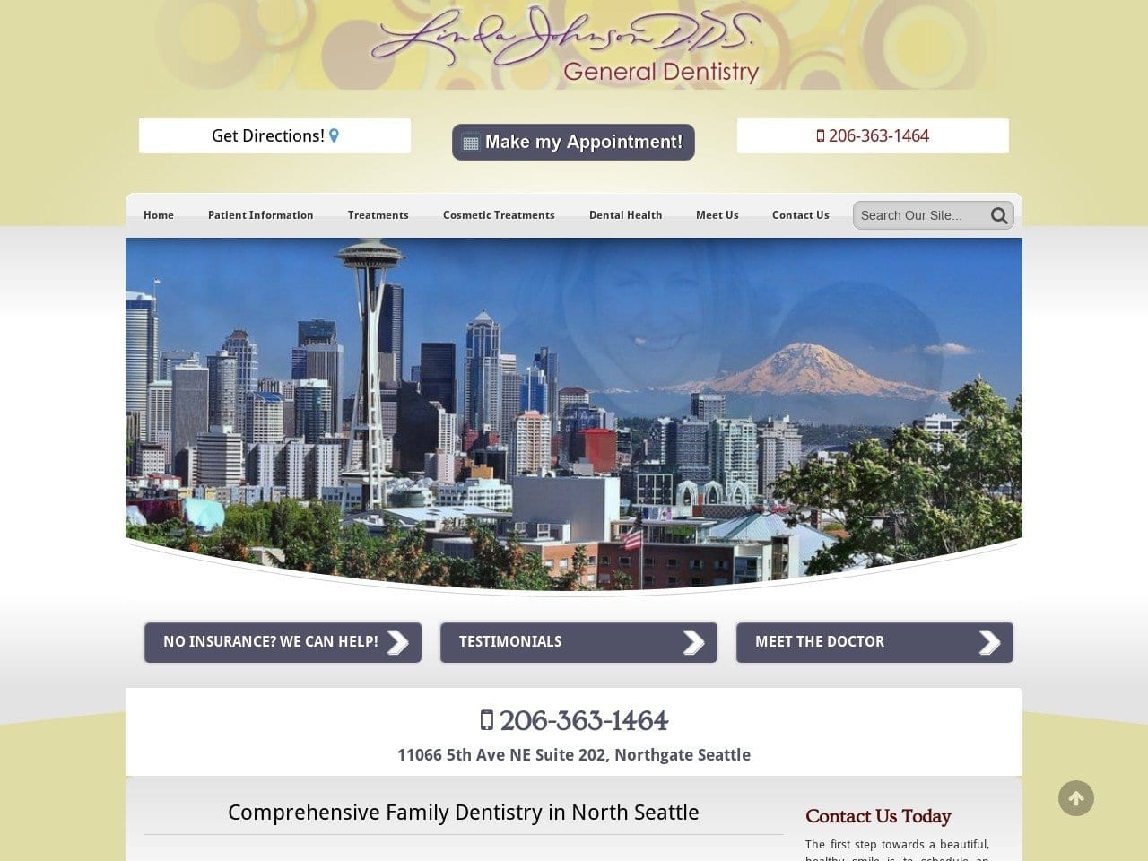 Linda Johnson Dds General Dentist Website Screenshot from lindajohnsondds.com