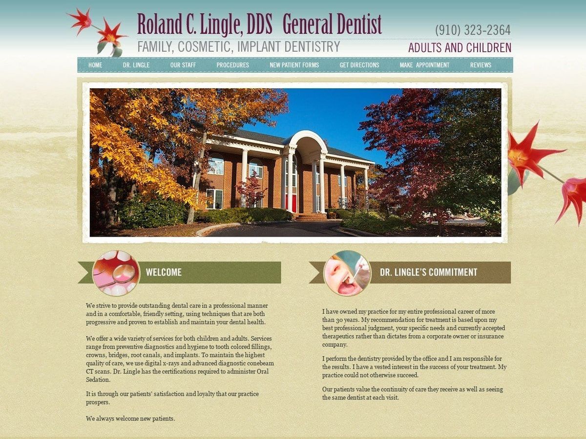 Lingle Dental Website Screenshot from lingledental.com