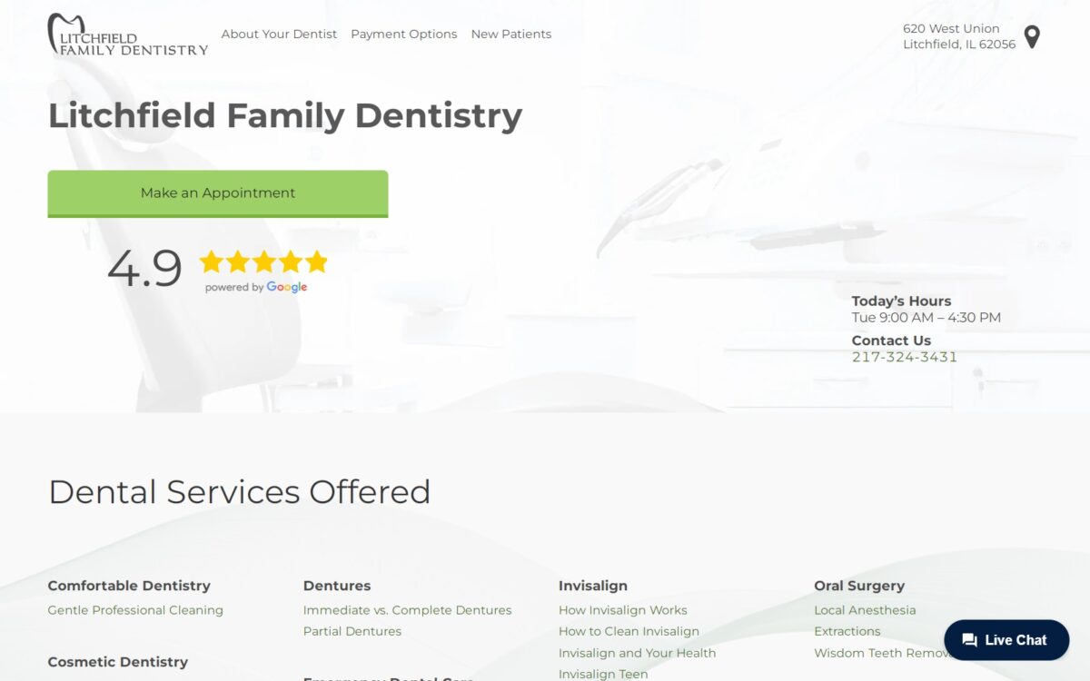 litchfieldfamilydentistry.com screenshot