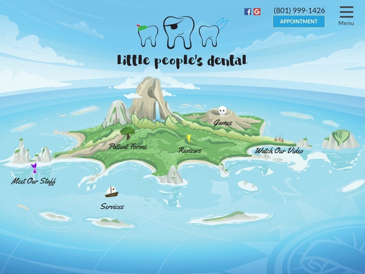 Little People Dentist Website Screenshot from littlepeoplesdental.com