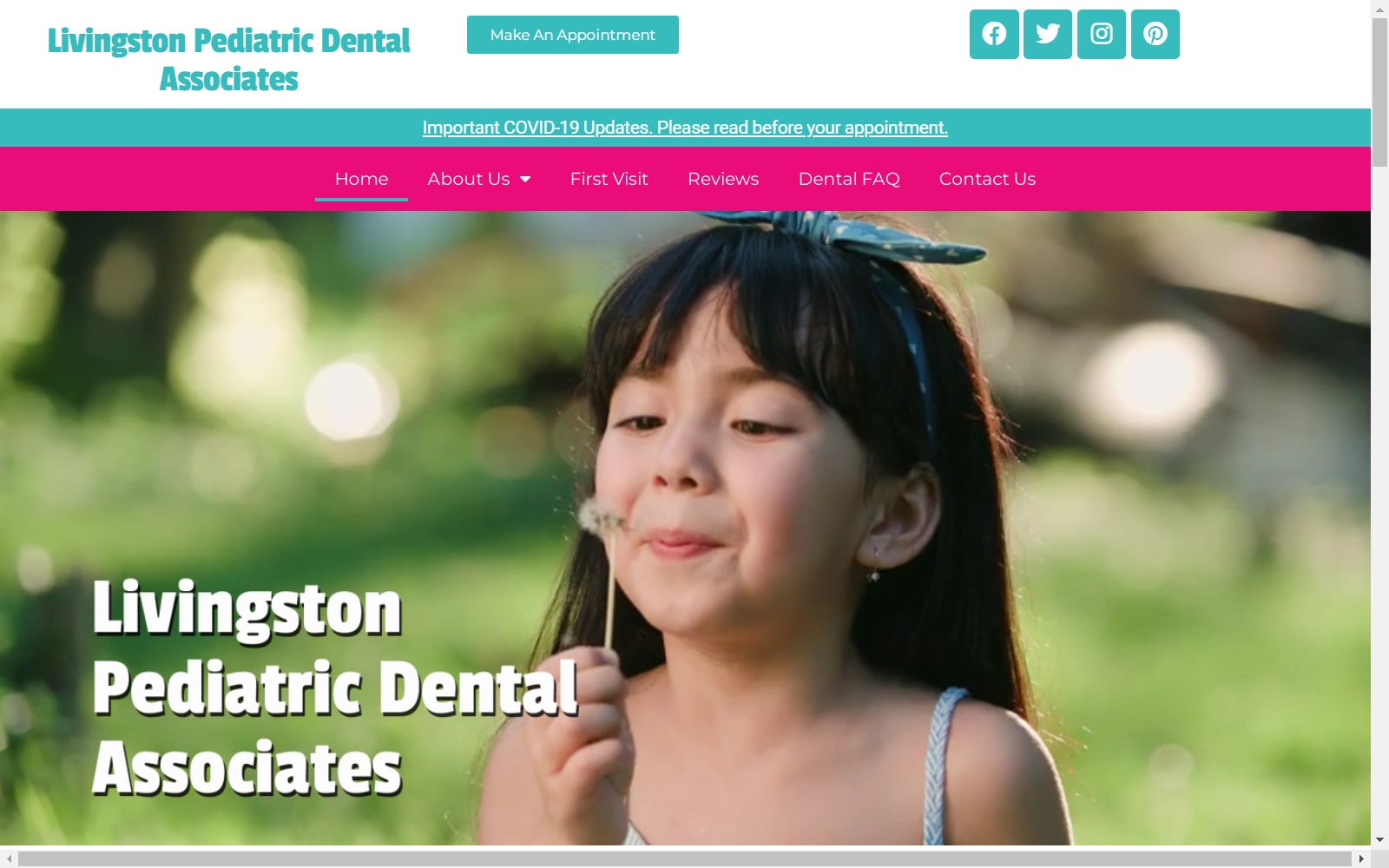 livingstonpediatricdental.com screenshot