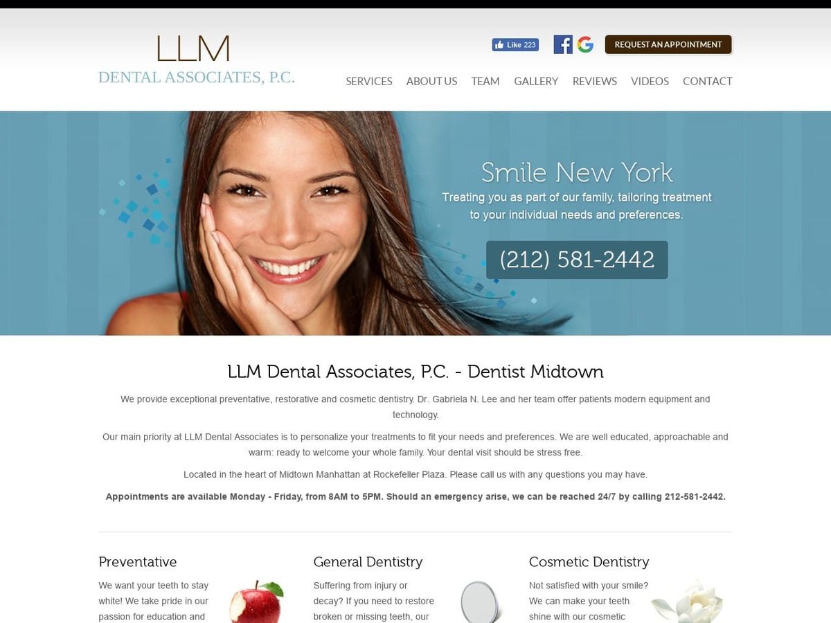 Llm Dental Website Screenshot from llmdental.com