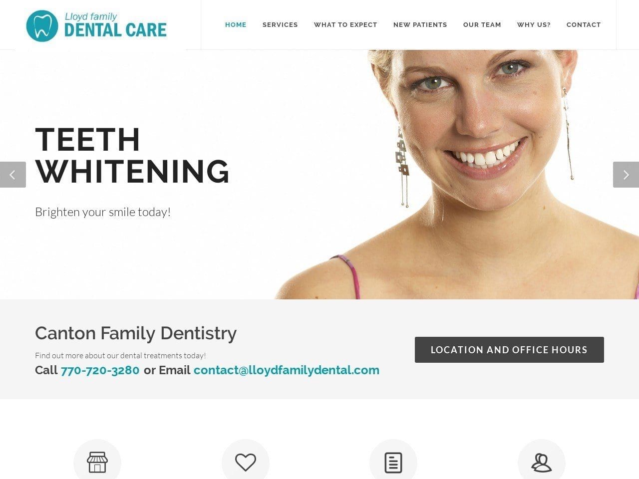 Lloyd Family Dental Care Website Screenshot from lloydfamilydental.com