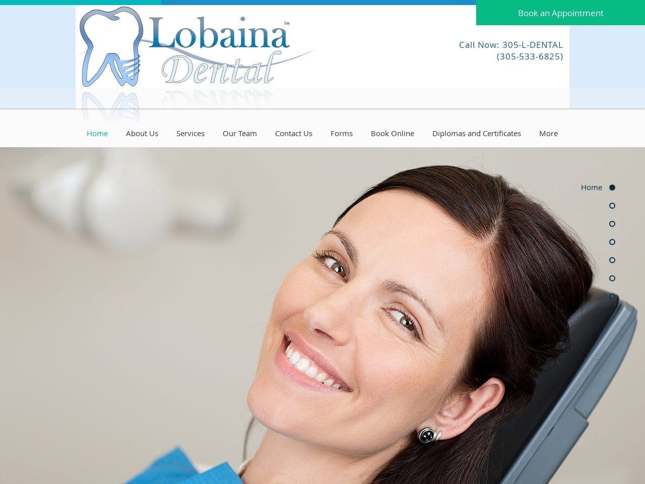 Lobaina Dental Website Screenshot from lobainadental.com