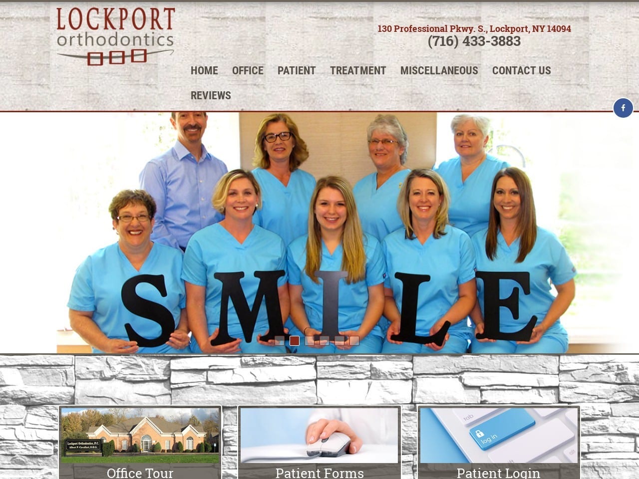 Lockport Orthodontics Website Screenshot from lockportortho.com