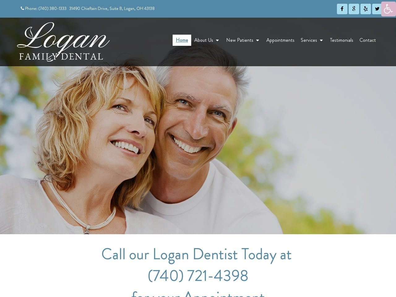 Barrie S Zweier DDS Website Screenshot from loganfamilydental.com