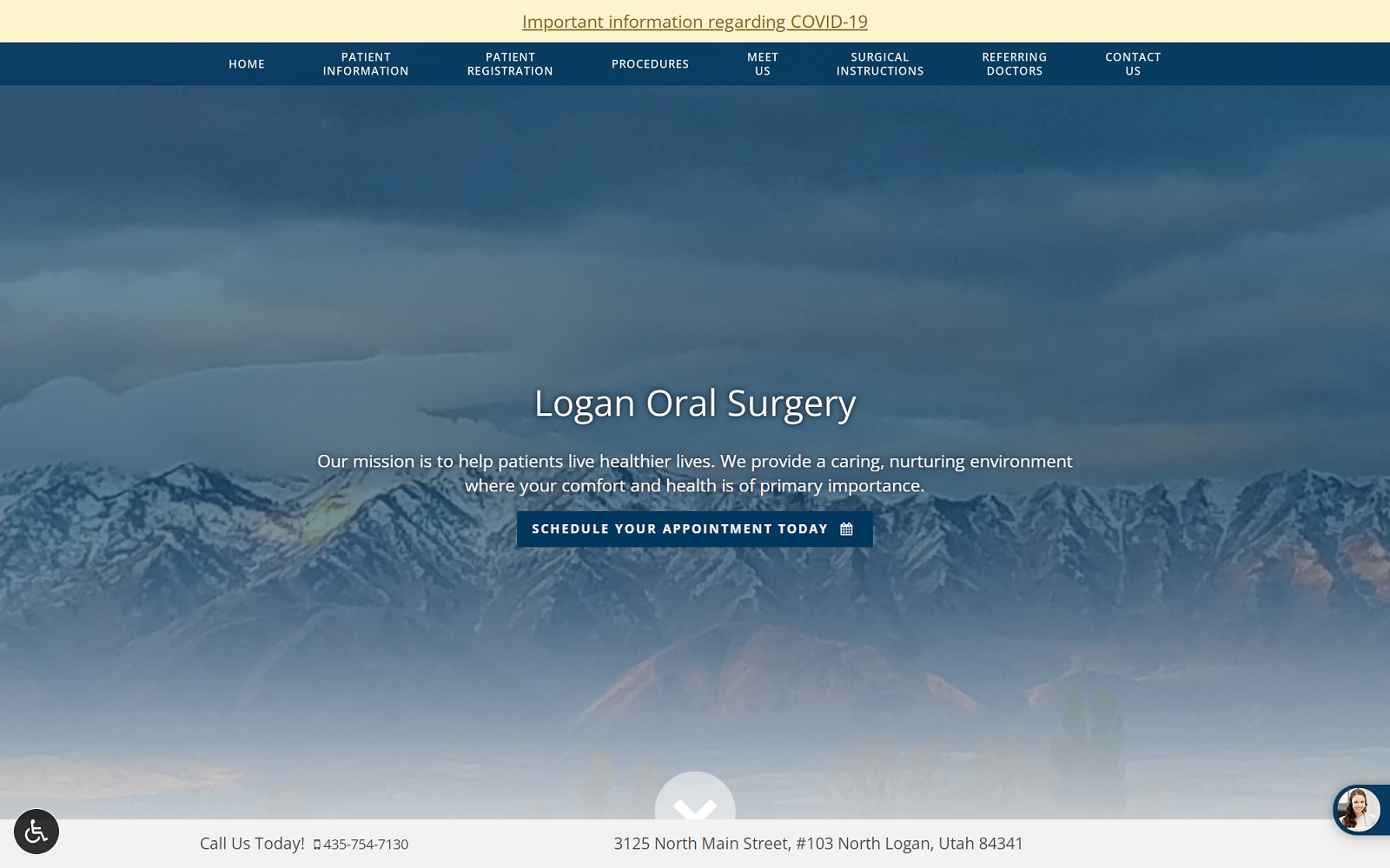 loganoralsurgery.com screenshot