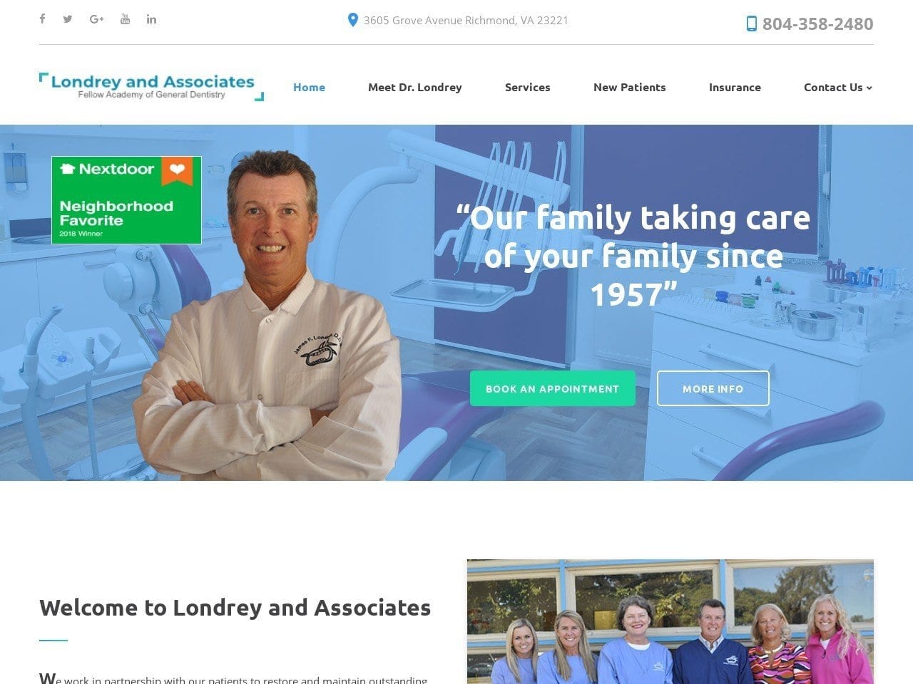 Dr. James F. Londrey Website Screenshot from londreydds.com