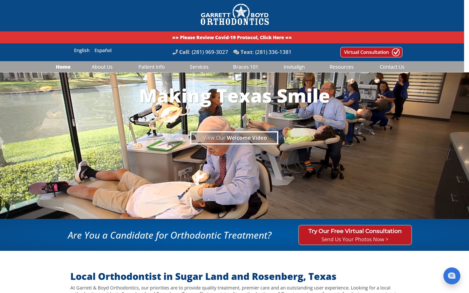 lonestarbraces.com screenshot