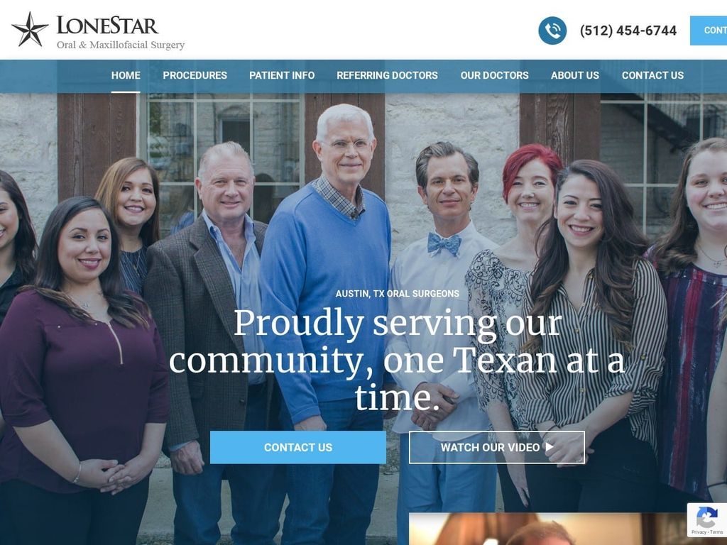 LoneStar Oral & Maxillofacial Surgery Website Screenshot from lonestaroms.com