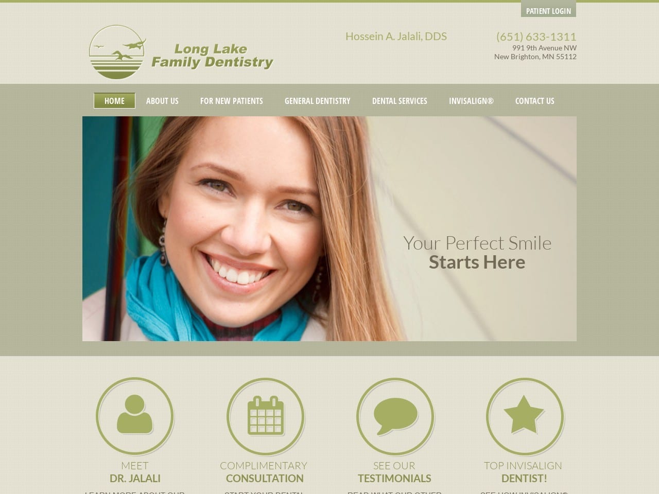 Long Lake Family Dentistry Website Screenshot from longlakefamilydentistry.com