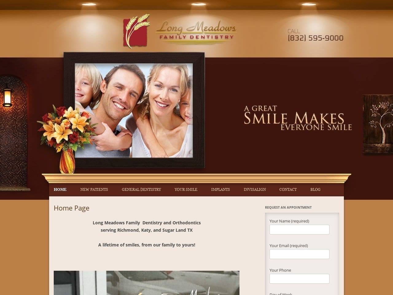 Long Meadows Family Dentist Website Screenshot from longmeadowsdentistry.com