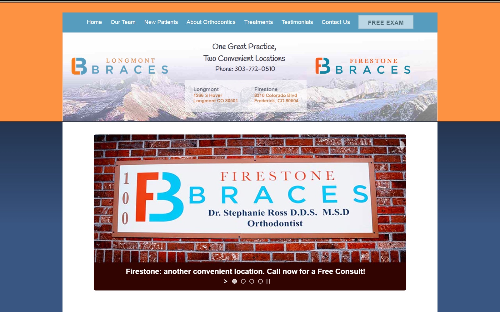 longmontbraces.com screenshot