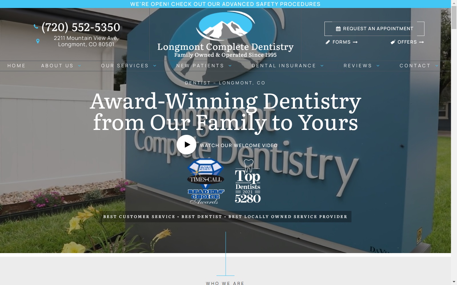 longmontcompletedentistry.com screenshot