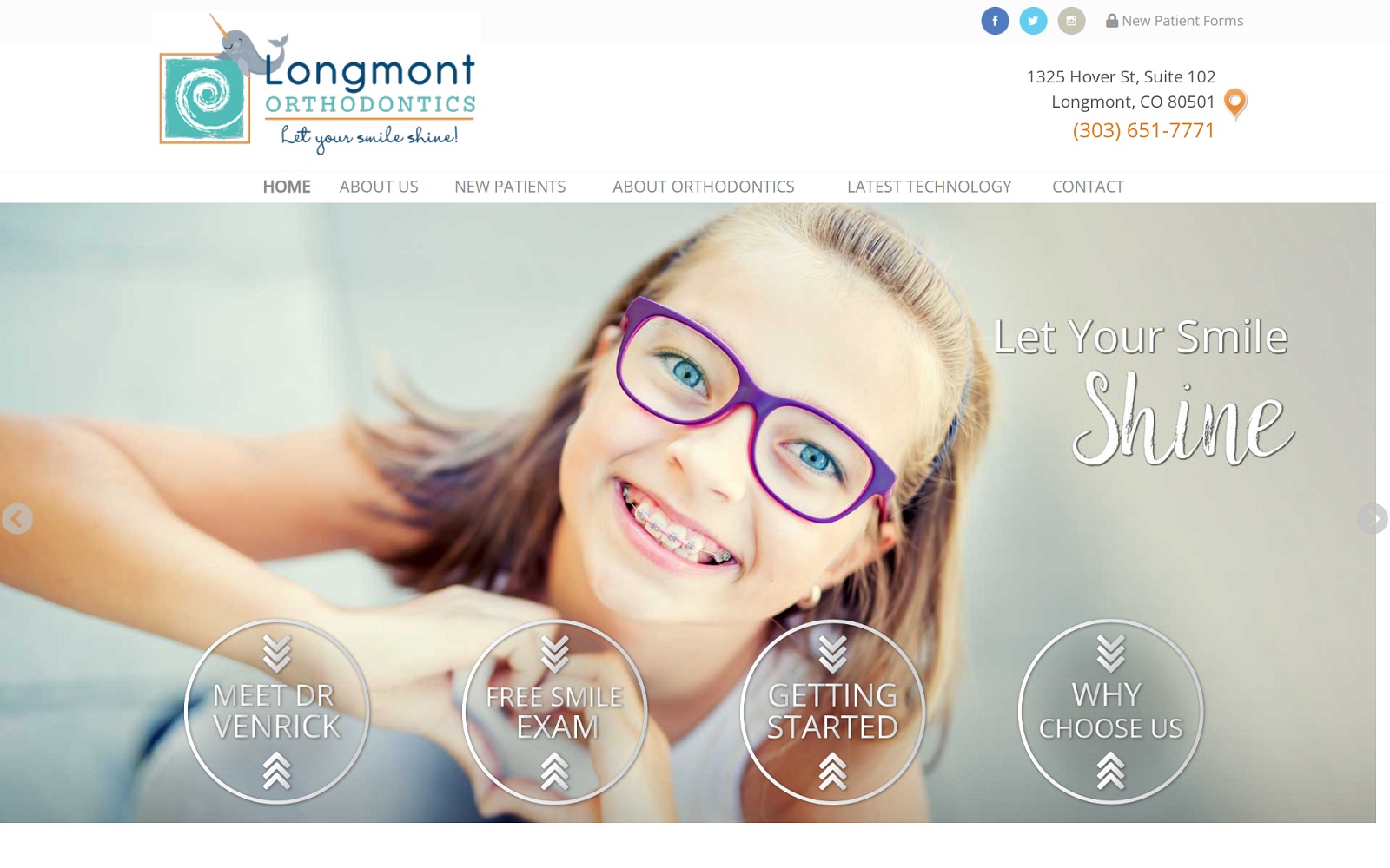 longmontorthodontics.com screenshot