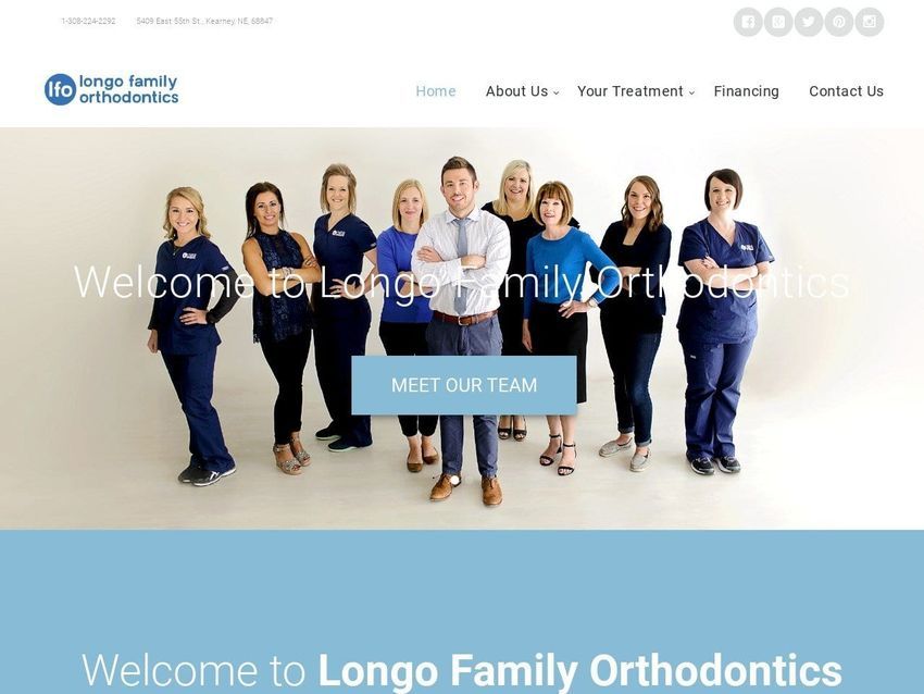 Longo Orthodontics Website Screenshot from longobraces.com
