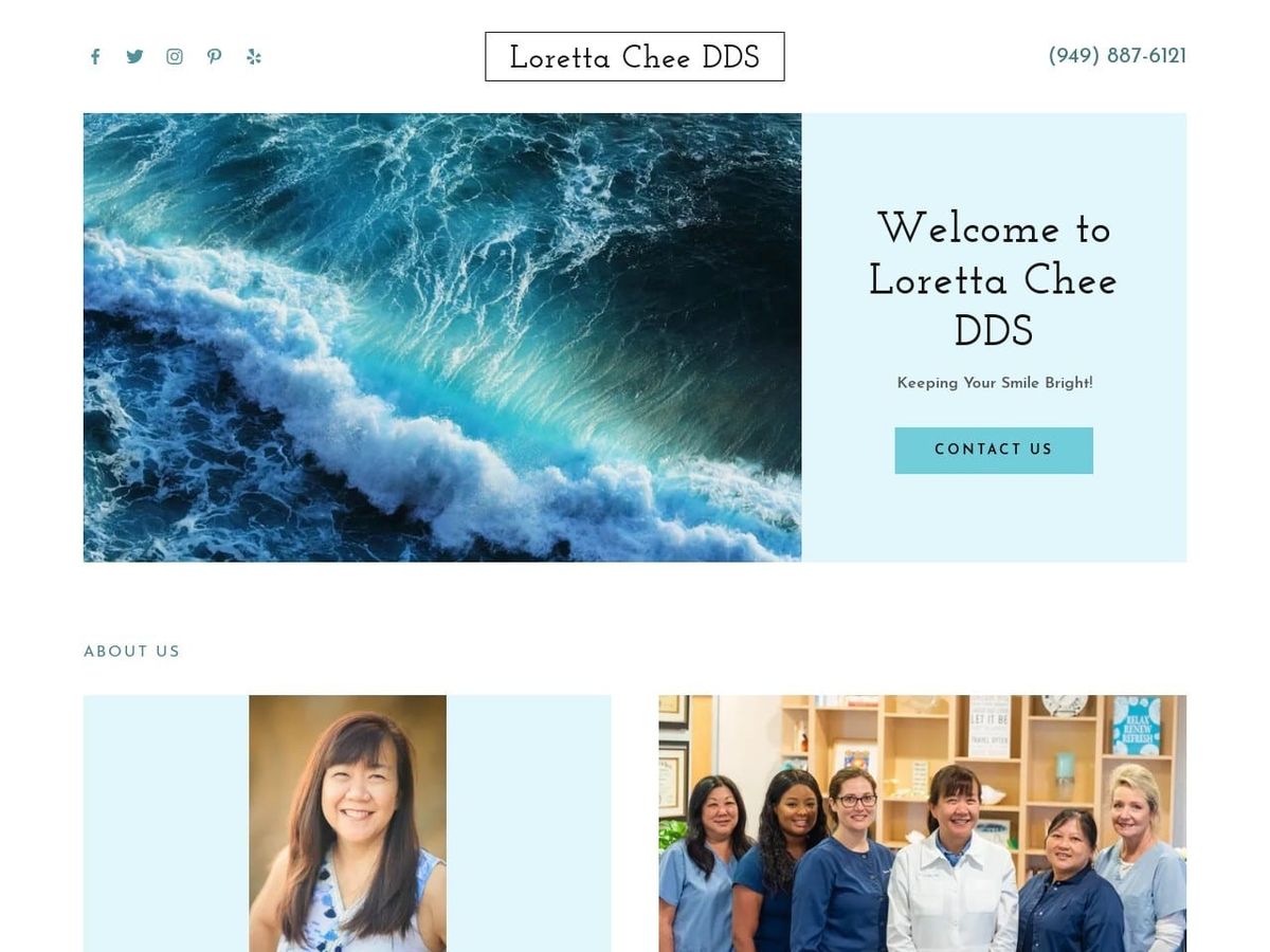 Dr. Loretta C. Chee DDS Website Screenshot from lorettacheedds.com