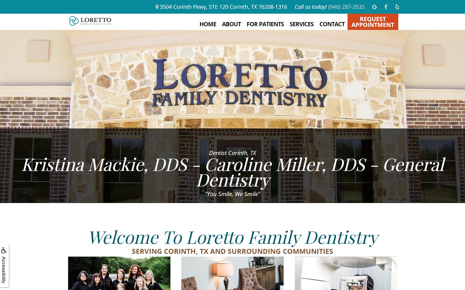 lorettofamilydentistry.com screenshot