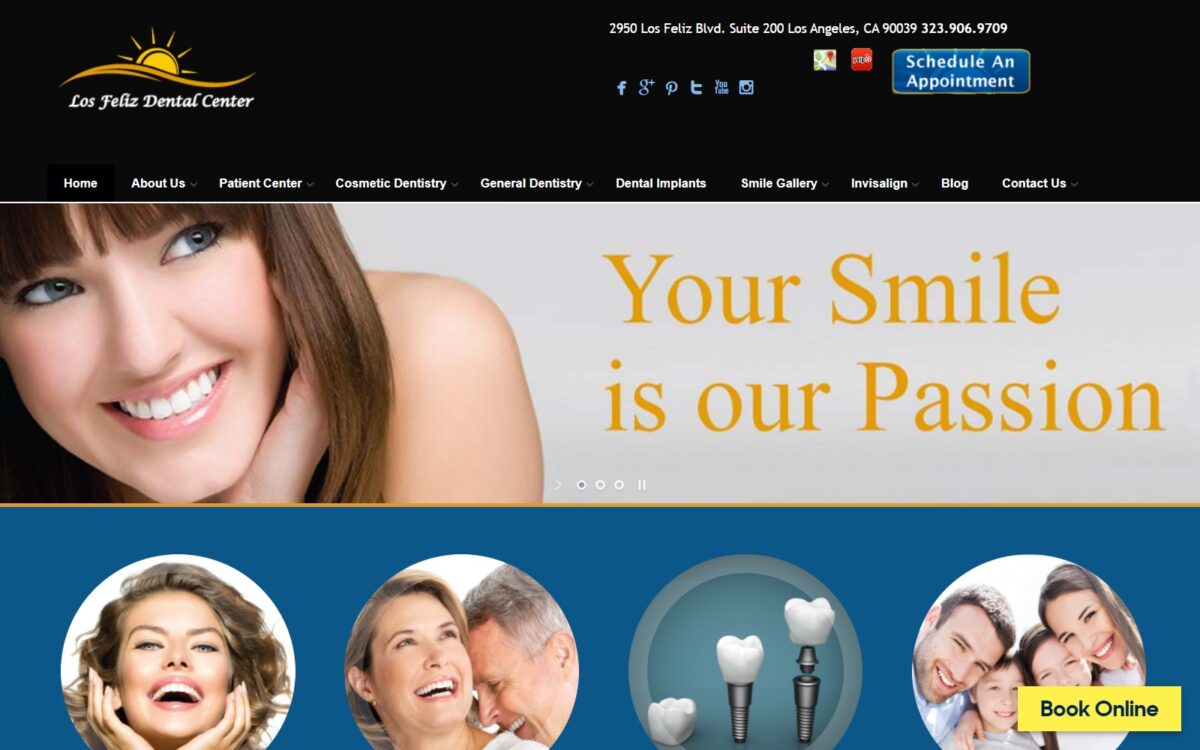 losfelizdentalcenter.com screenshot