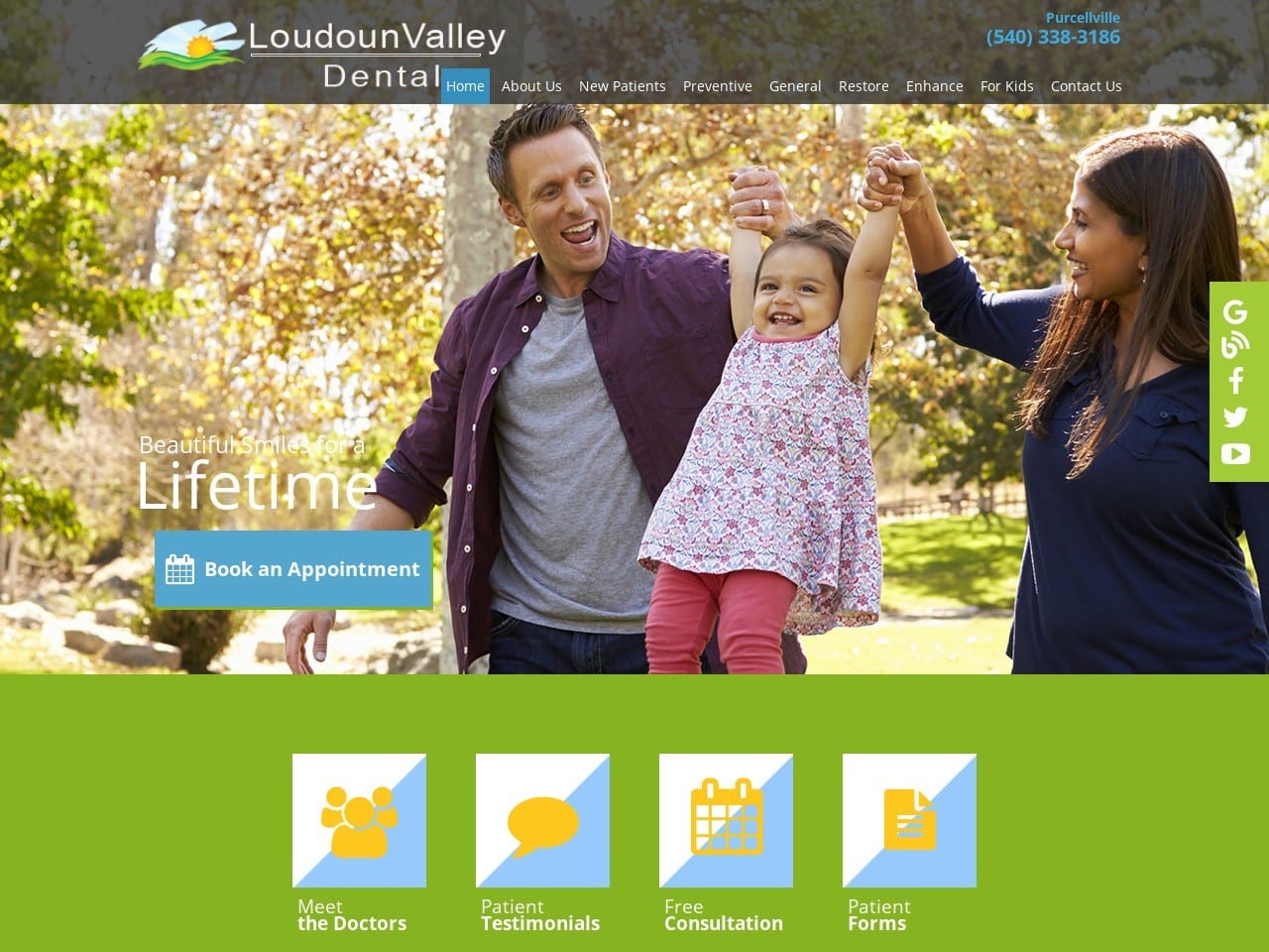 Loudoun Valley Dental Website Screenshot from loudounvalleydental.com