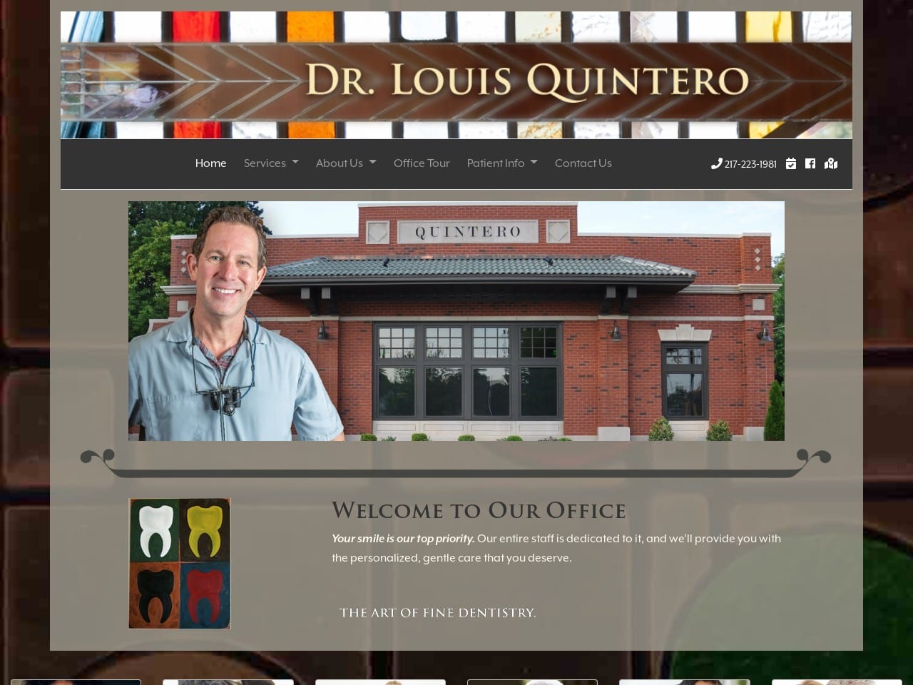 Dr. Louis Quintero DDS Website Screenshot from louisquintero.com