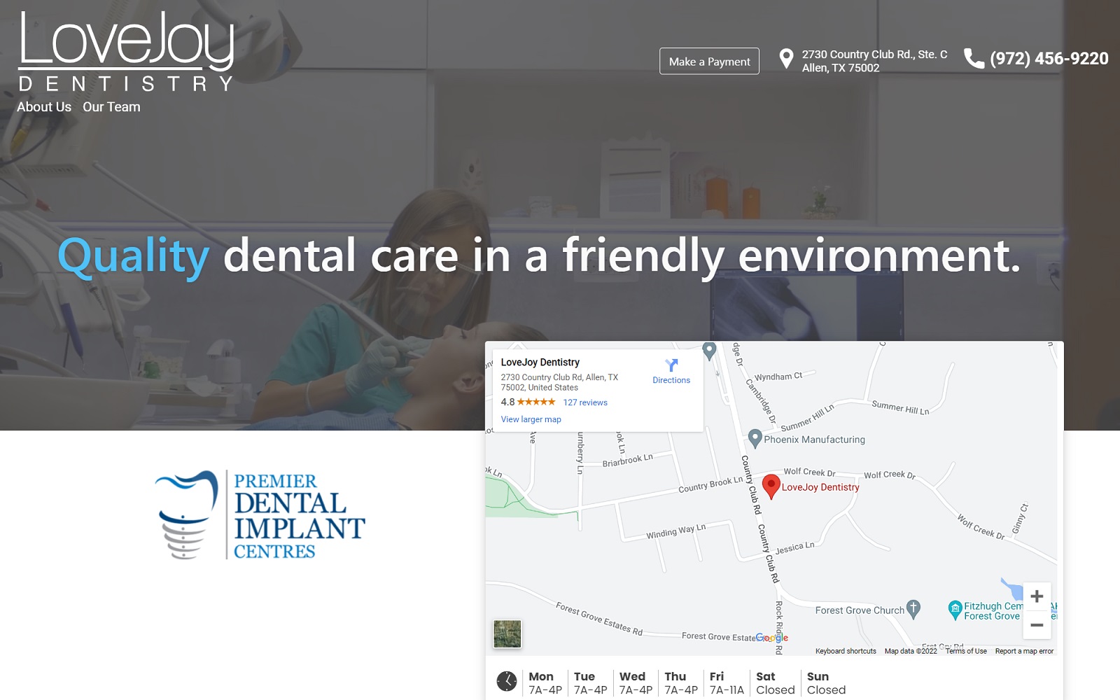 lovejoydentistry.com screenshot