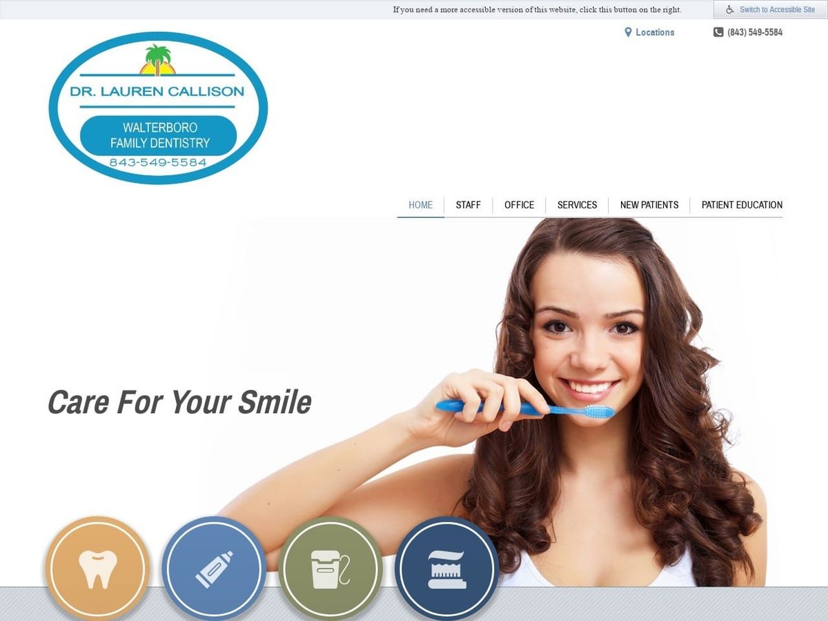 Lowcountry Dentist Website Screenshot from lowcountrydentistry.com