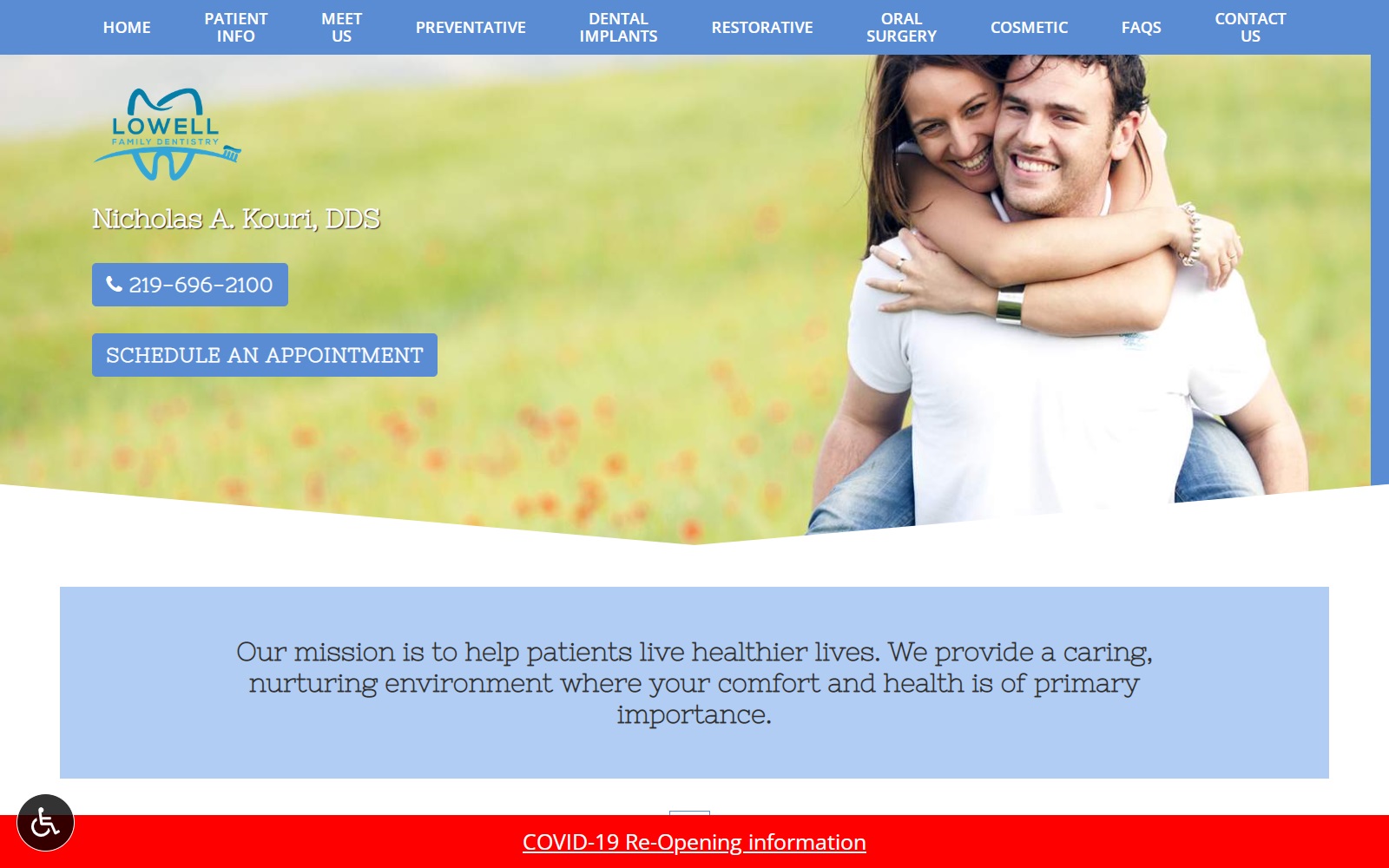 lowellfamilydentistry.com screenshot