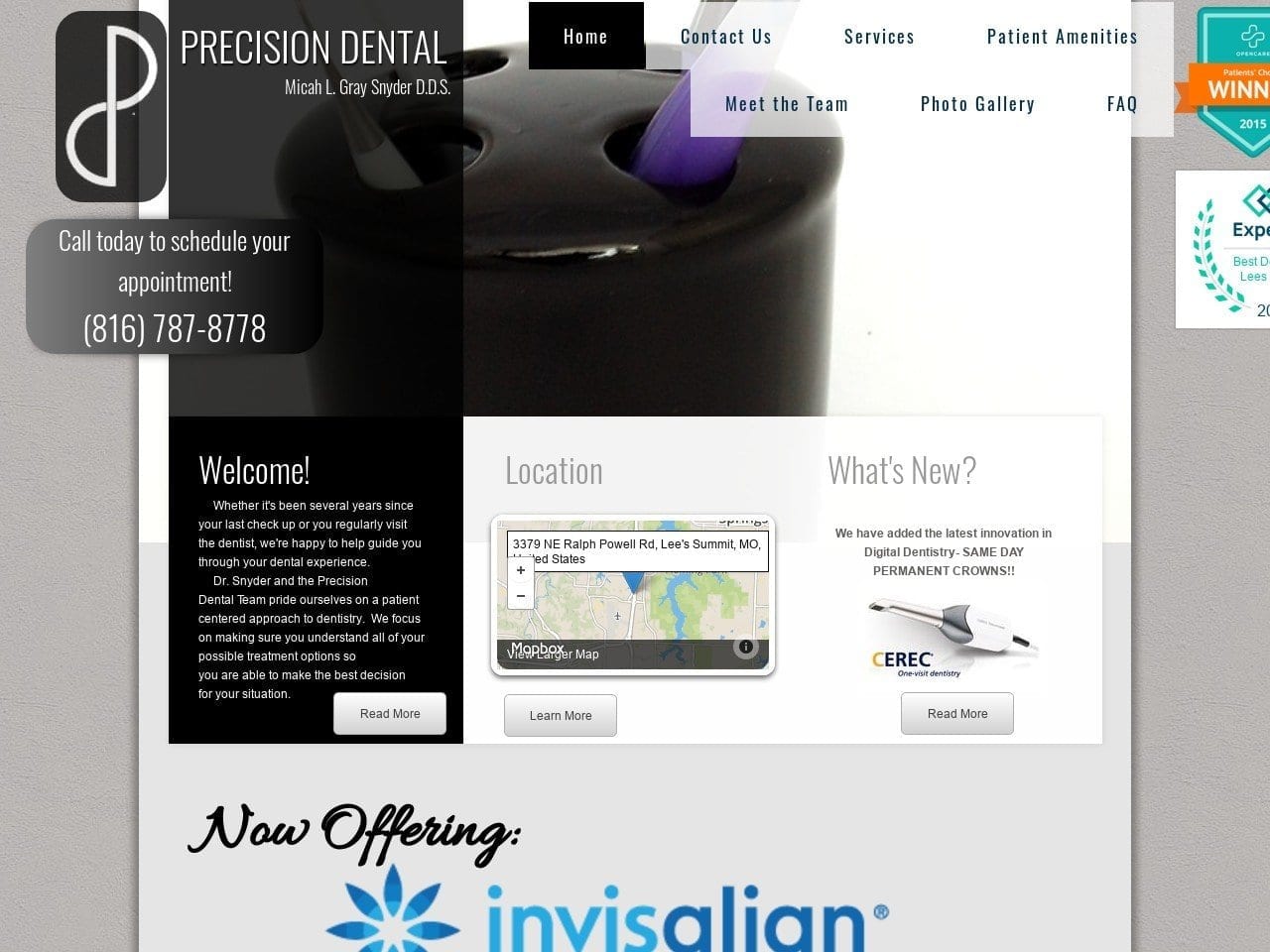 Precision Dental Website Screenshot from lsprecisiondental.com