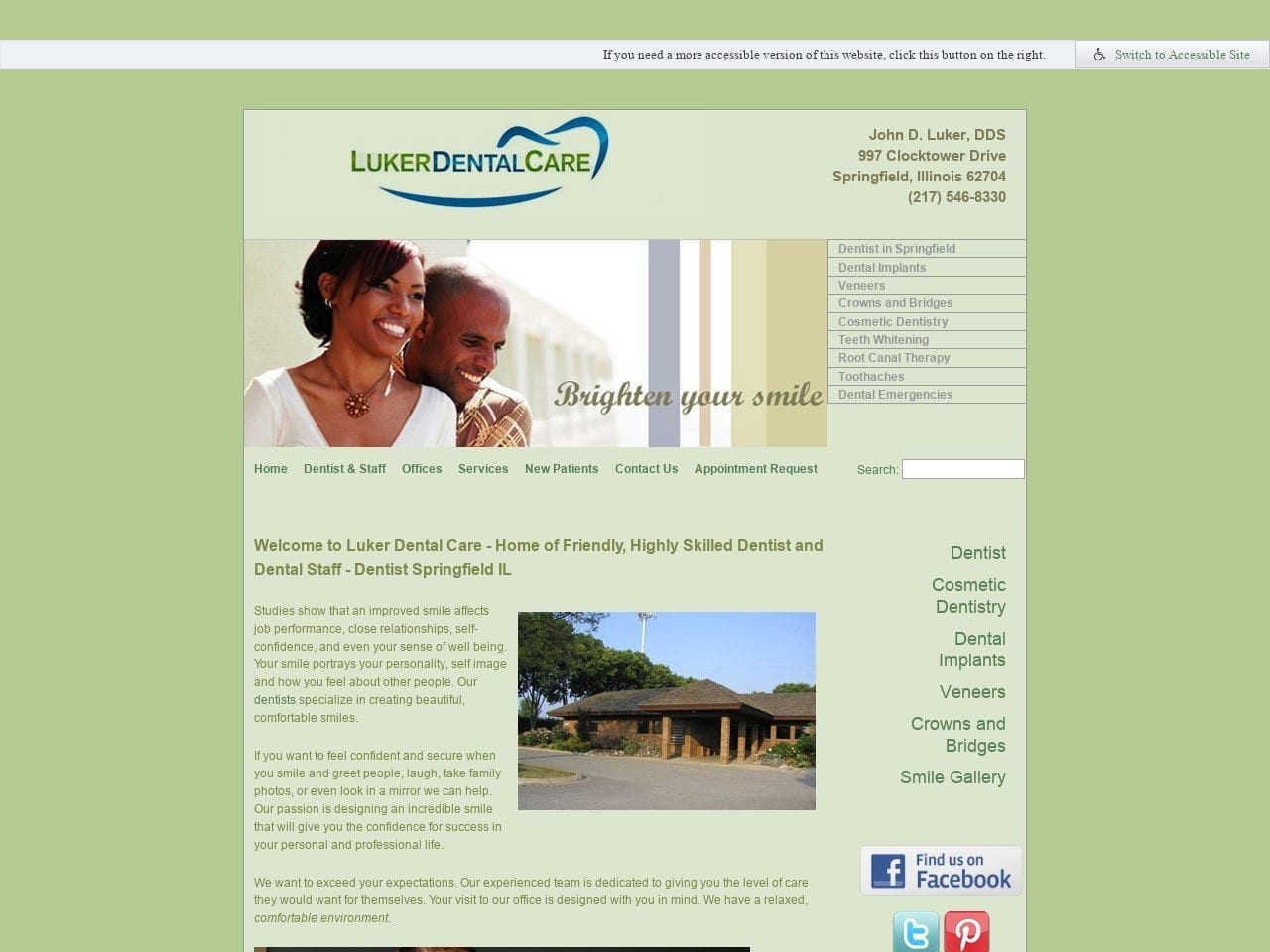 Luker Dental Care Website Screenshot from lukerdentalcare.com