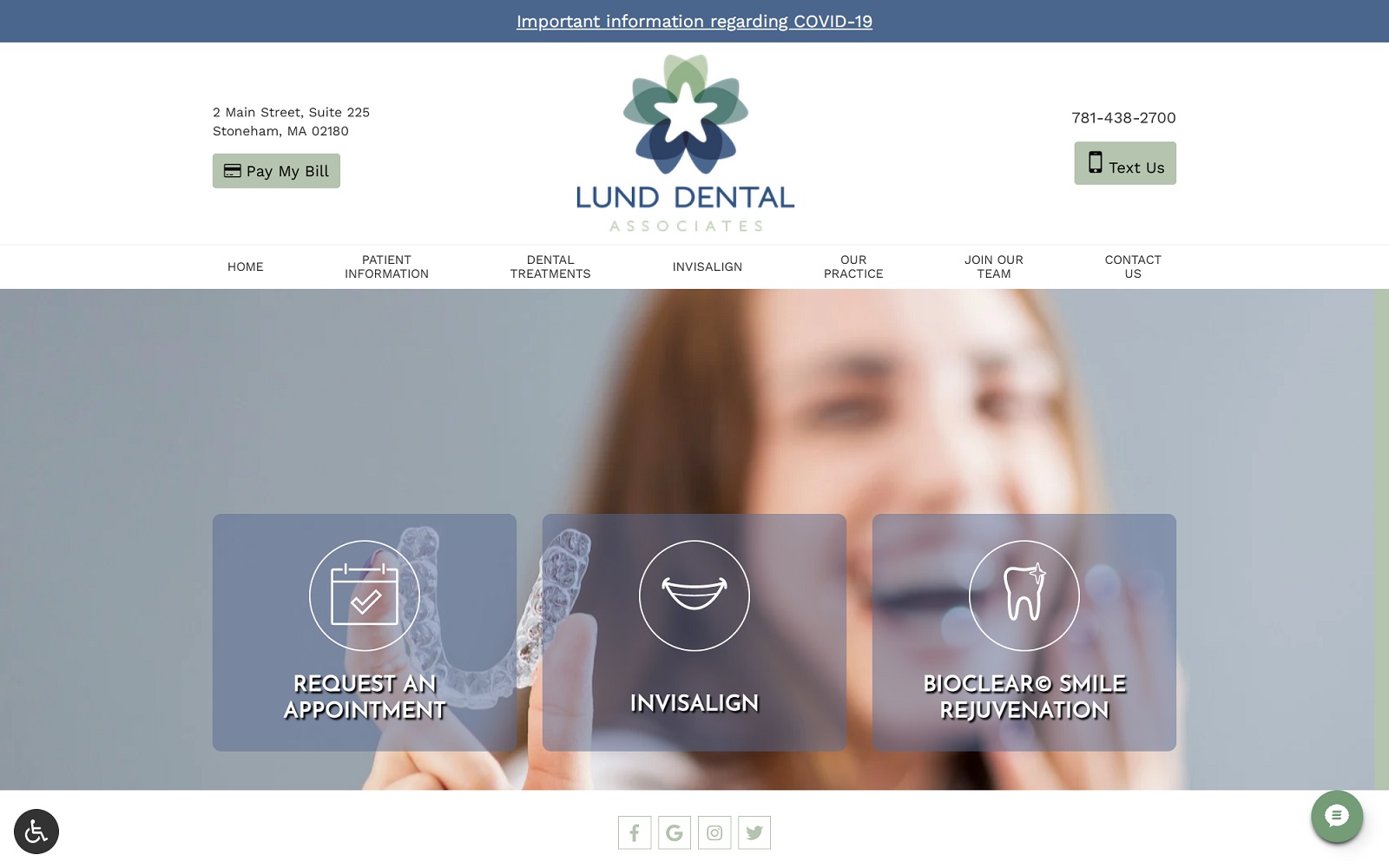 lunddental.com screenshot