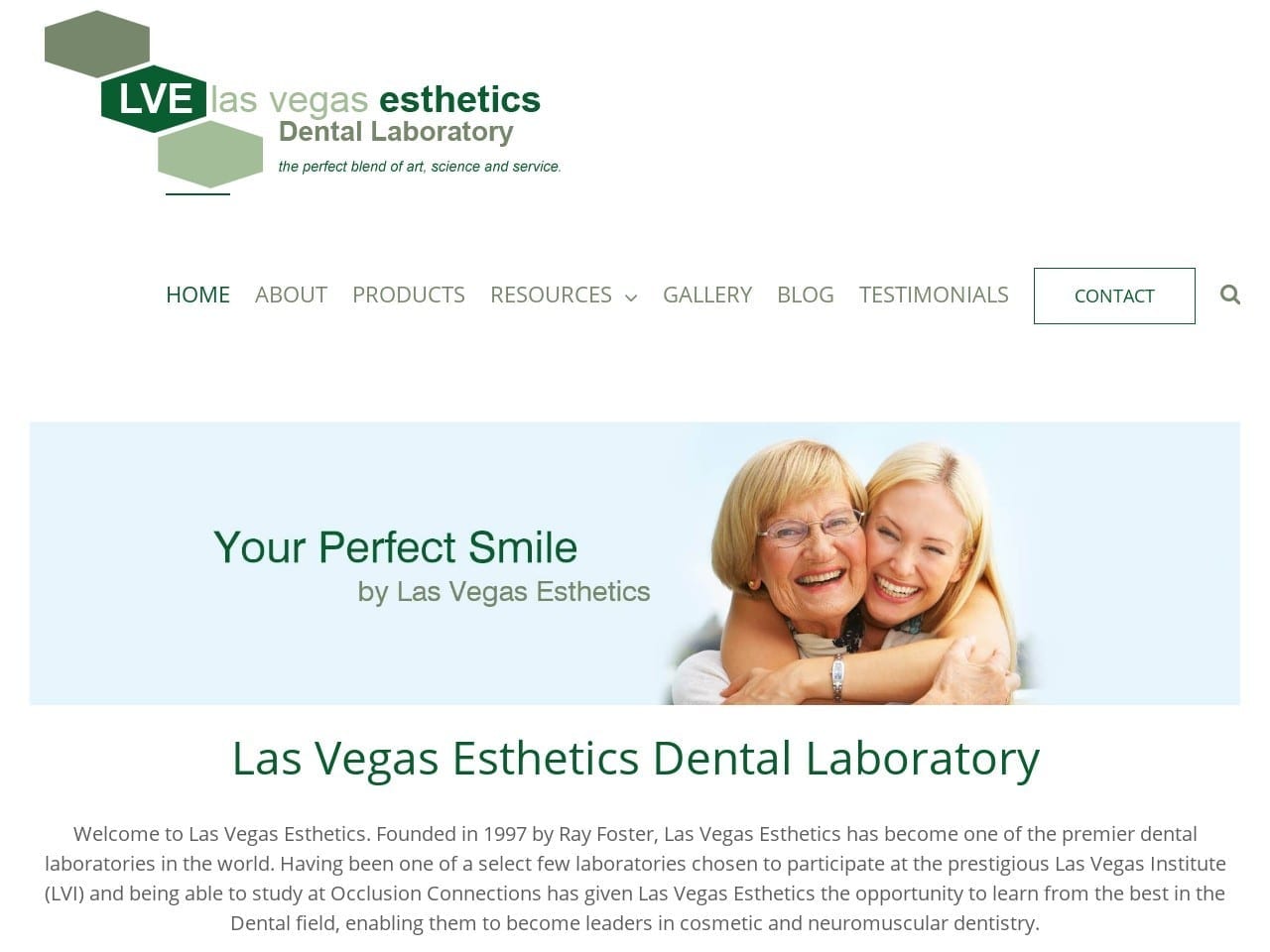 Las Vegas Esthetics Dental Laboratory Website Screenshot from lvesthetics.com