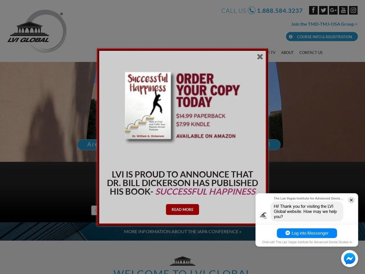 Las Vegas Institute Website Screenshot from lviglobal.com