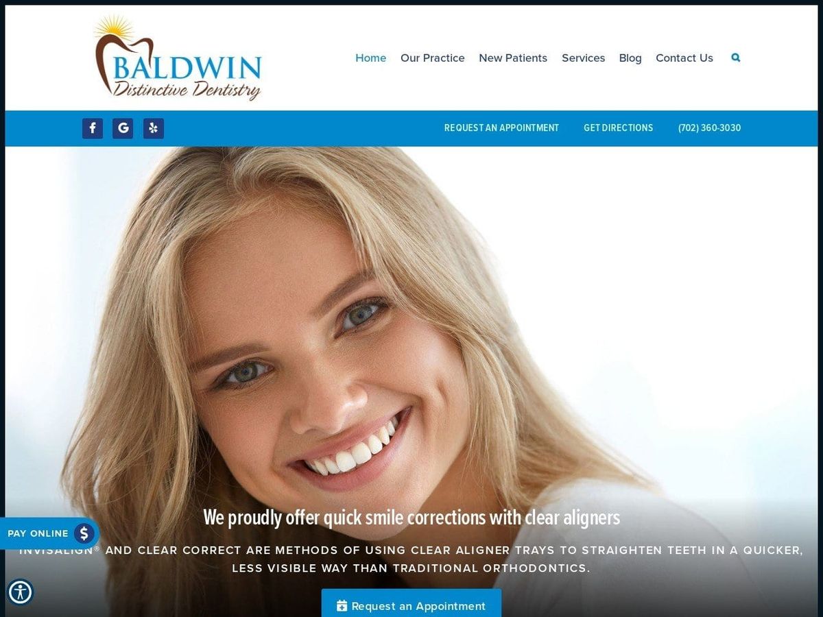 Kevin Baldwin DDS Website Screenshot from lvsmile.com