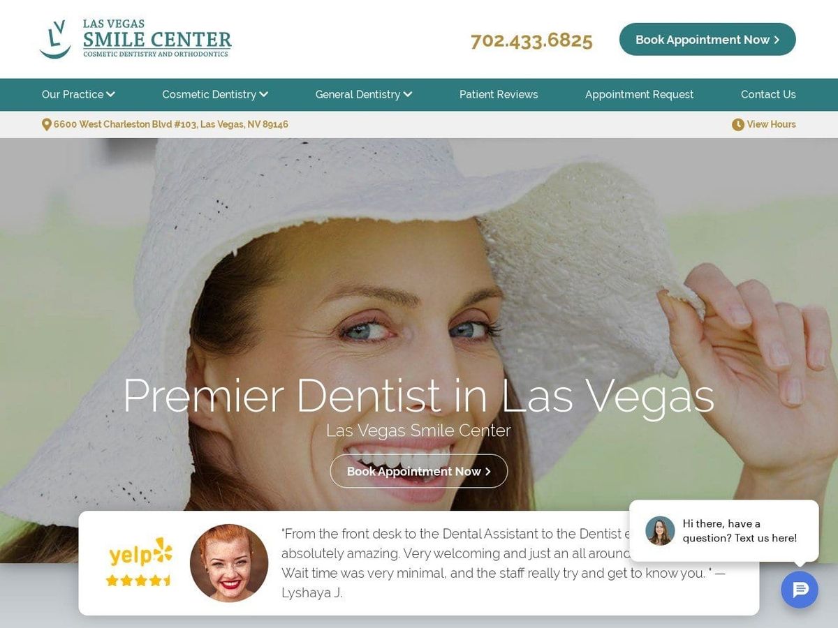 Lv Smile Center Website Screenshot from lvsmilecenter.com