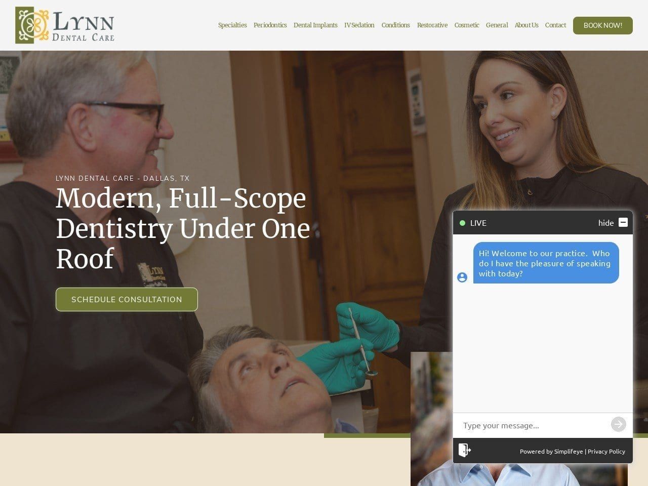 Lynn Dental Care Website Screenshot from lynndentalcare.com