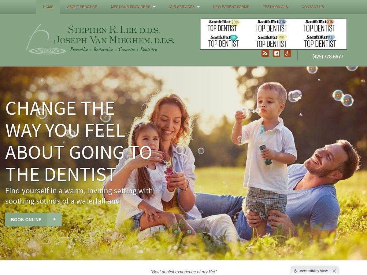 Lee Dentist Website Screenshot from lynnwood-edmondsdentist.com