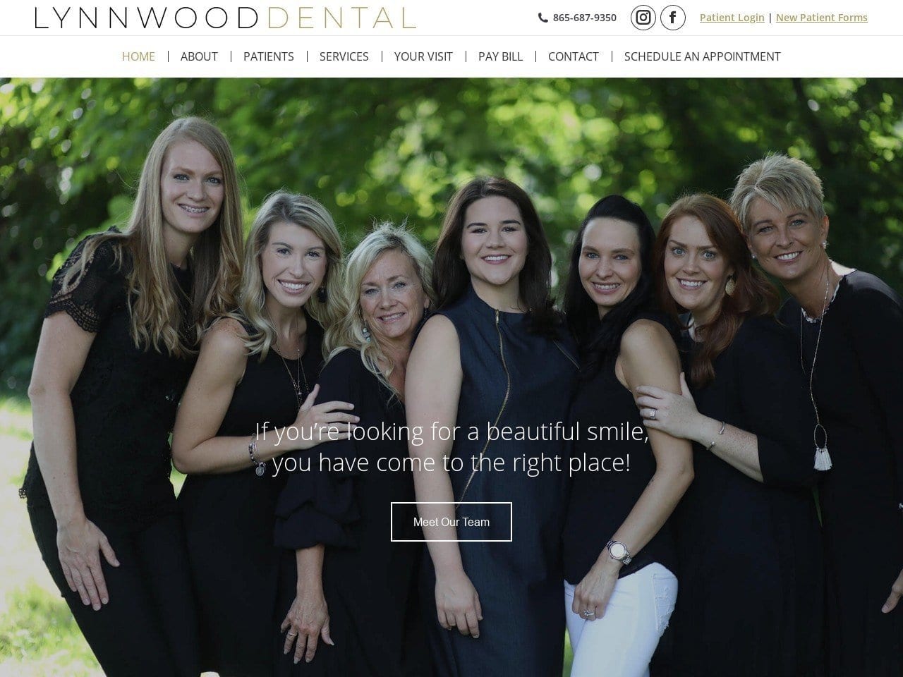 Lynnwood Dental Website Screenshot from lynnwooddental.com