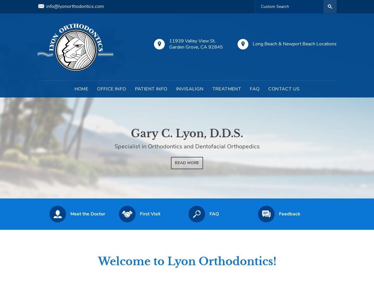 Lyon Orthodontics Website Screenshot from lyonorthodontics.com