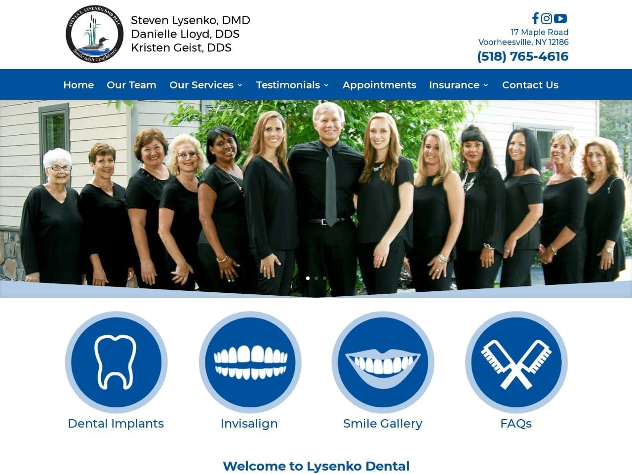 Dr. Danielle M. Lloyd DDS Website Screenshot from lysenkodental.com