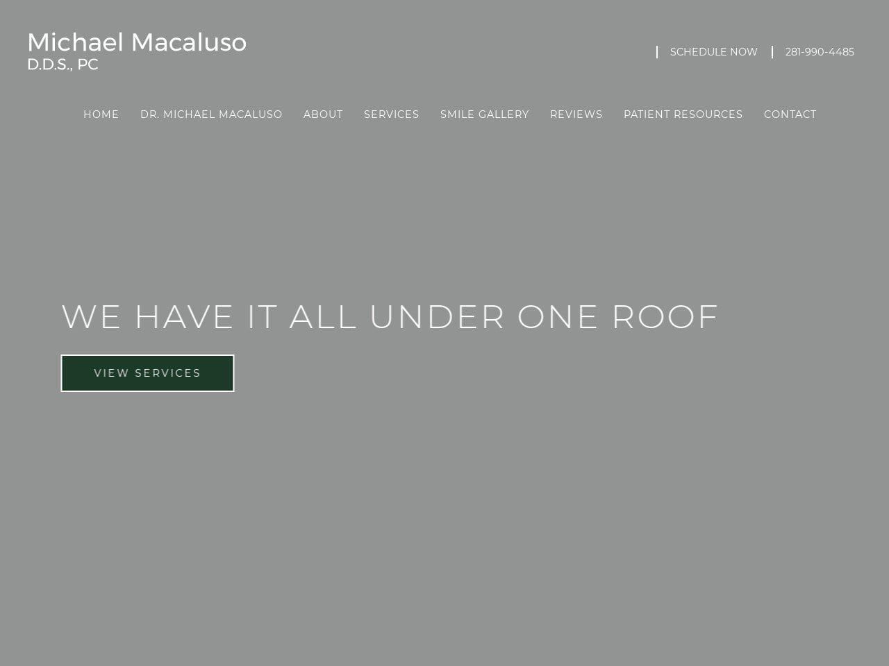 Macaluso Michael A DDS Website Screenshot from macalusodds.com