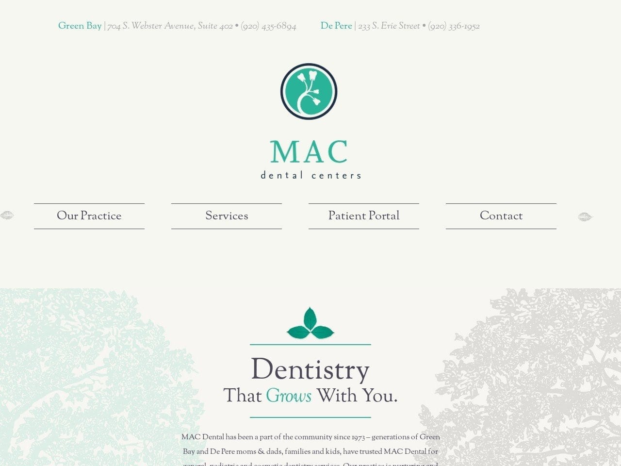 MAC Dental Center Van Miller Rebecca DDS Website Screenshot from macdental.com