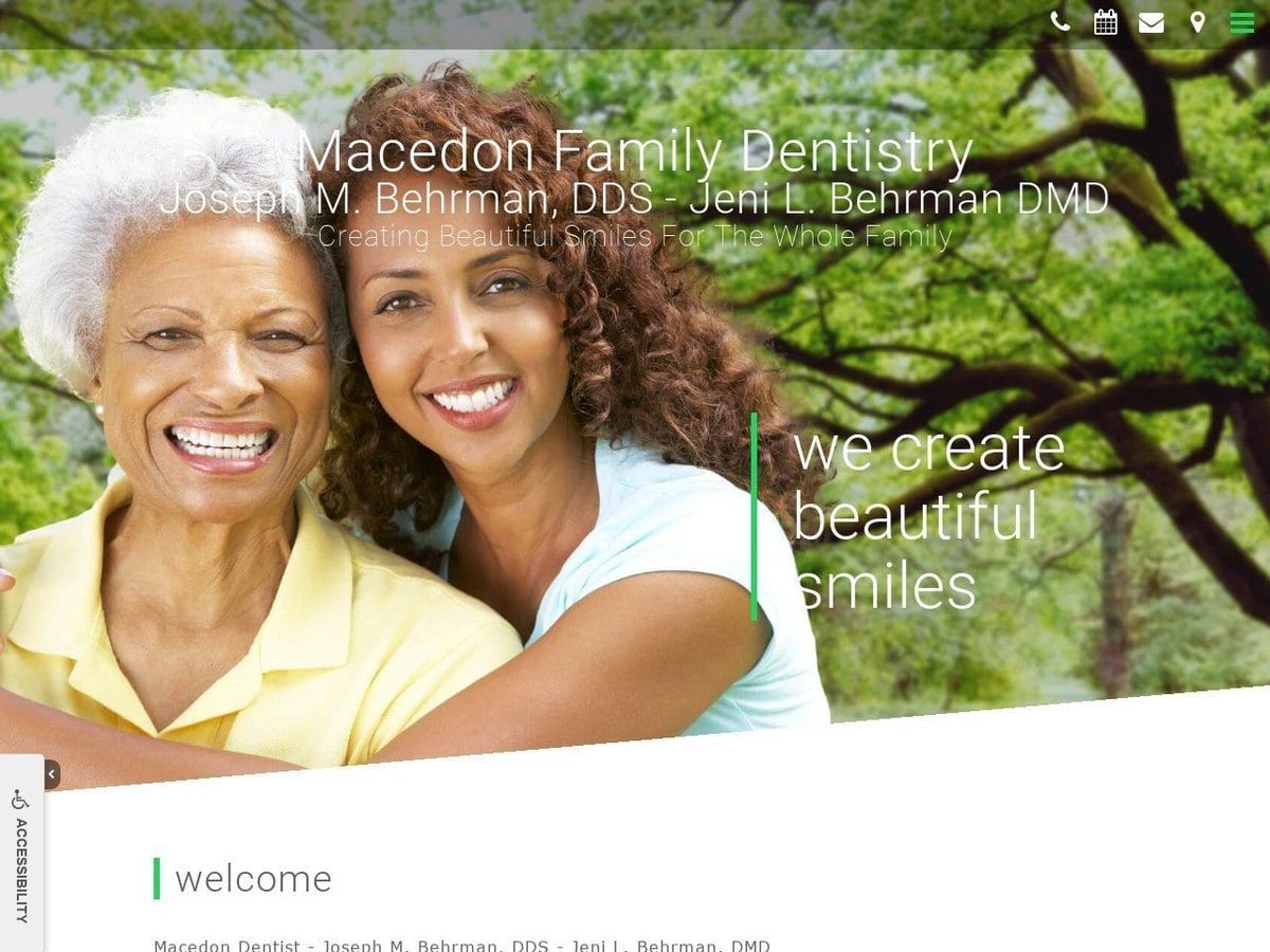 Macedon Family Dentist Website Screenshot from macedonfamilydentistry.com