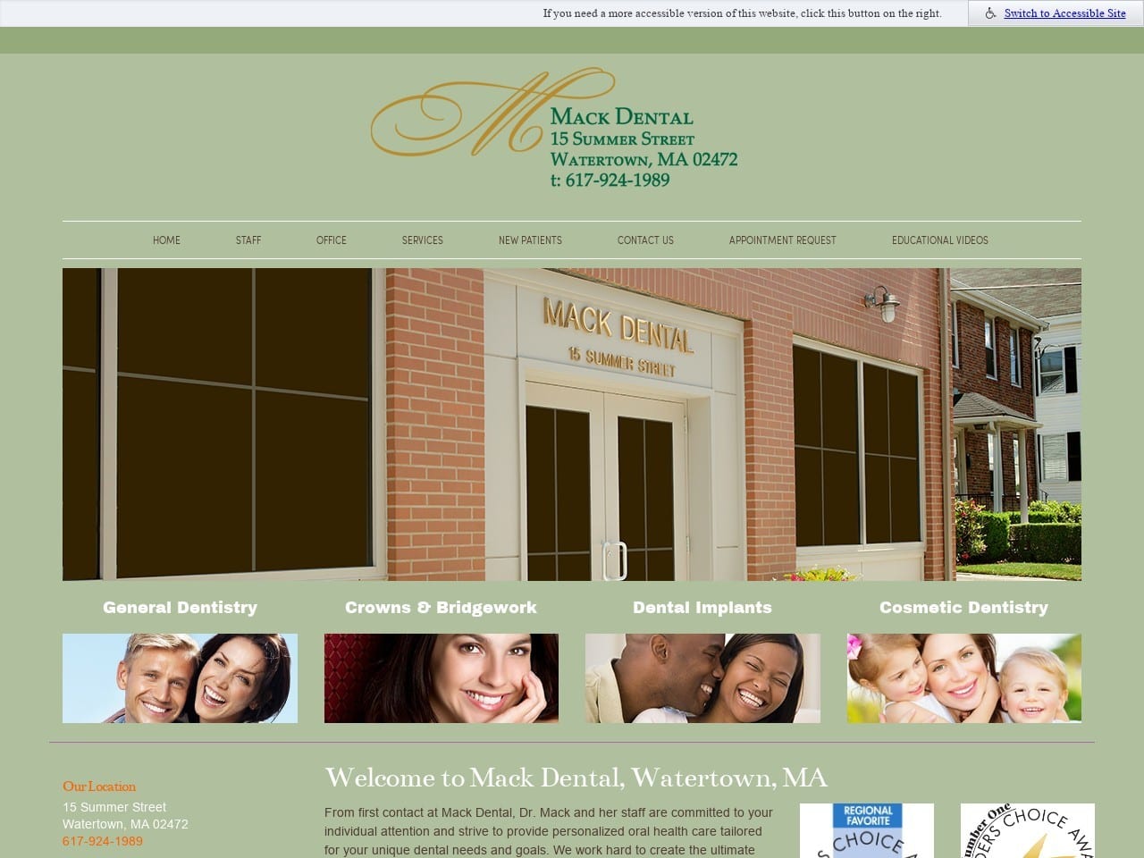 Dr. Iman Mack DMD Website Screenshot from mackdental.com